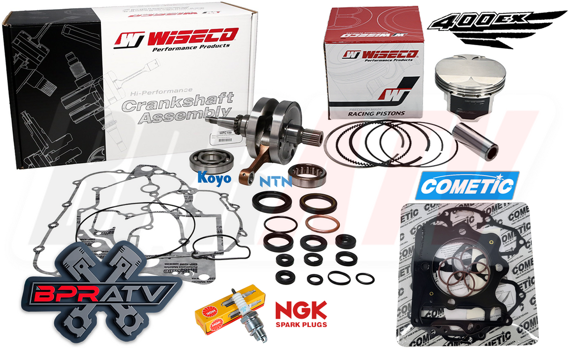 05-14 Honda TRX 400EX 400X Wiseco Crank Rod Rebuild Kit Piston Cometic Gaskets