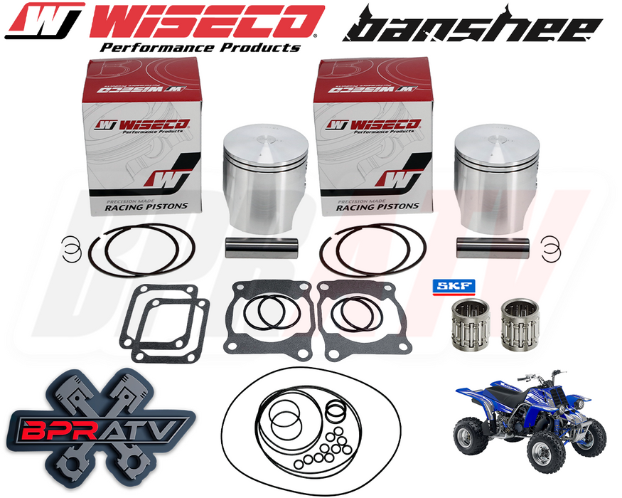 Yamaha Banshee 350 66mm Wiseco Pistons Bearings Cool Head O-Ring Gasket Kit