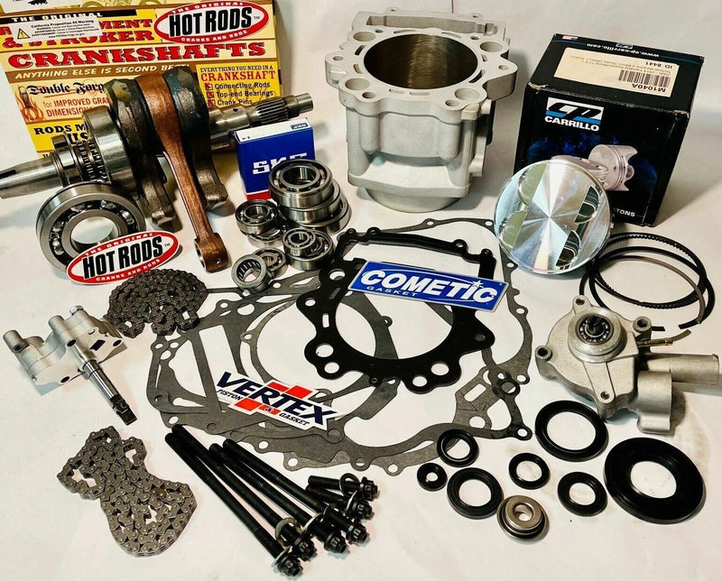 Yamaha Rhino 660 Grizzly 660 Engine Rebuild Kit 102mm Cylinder Crank Gasket Set!