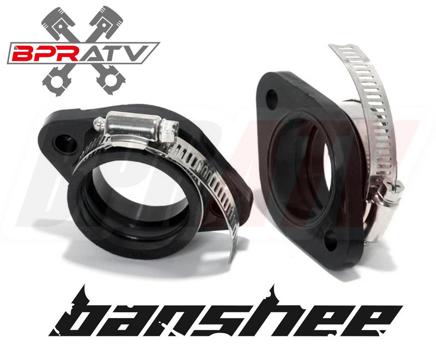 Banshee 28mm Carb Intake Manifolds One Piece Billet Manifold + Intakes Boots Kit