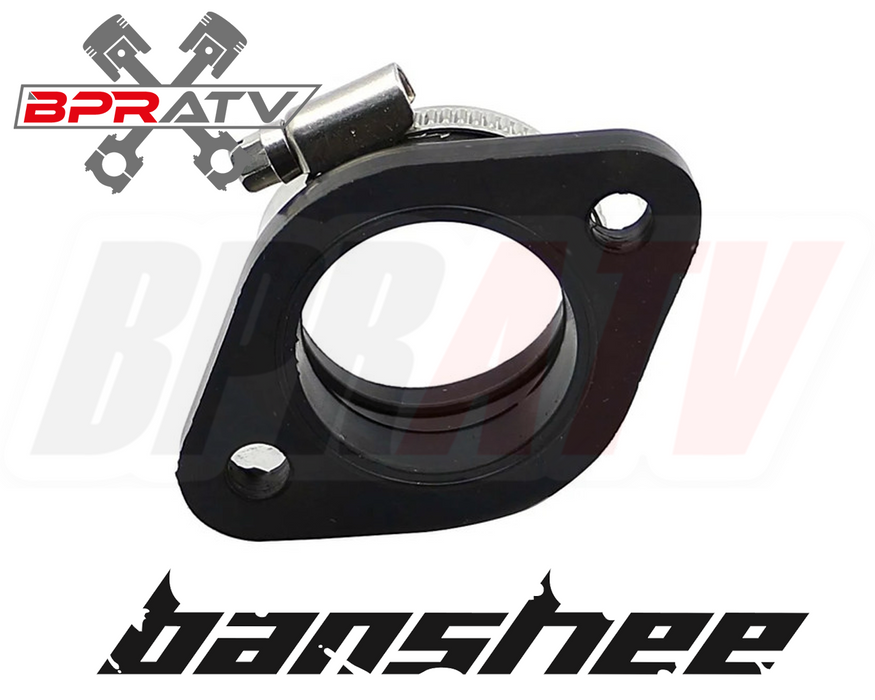 Banshee 28mm Carb Intake Manifolds One Piece Billet Manifold + Intakes Boots Kit