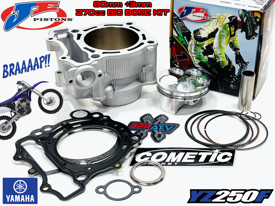 01-04 Yamaha YZ250F WR250F YZ WR 250F BPRATV 80mm Cylinder JE Piston Top End Kit