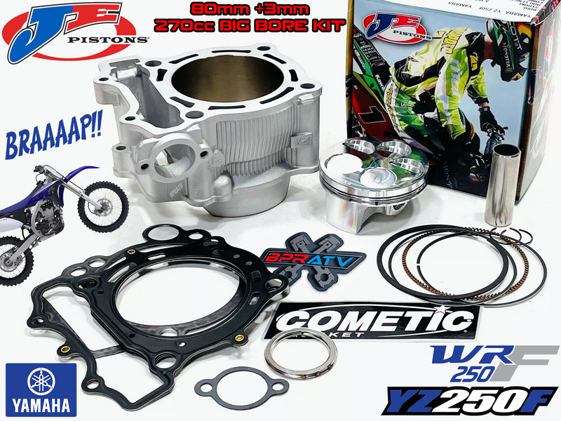 01-04 Yamaha YZ250F YZ 250F 80mm 270cc BIG BORE Cylinder JE Piston Top End Kit