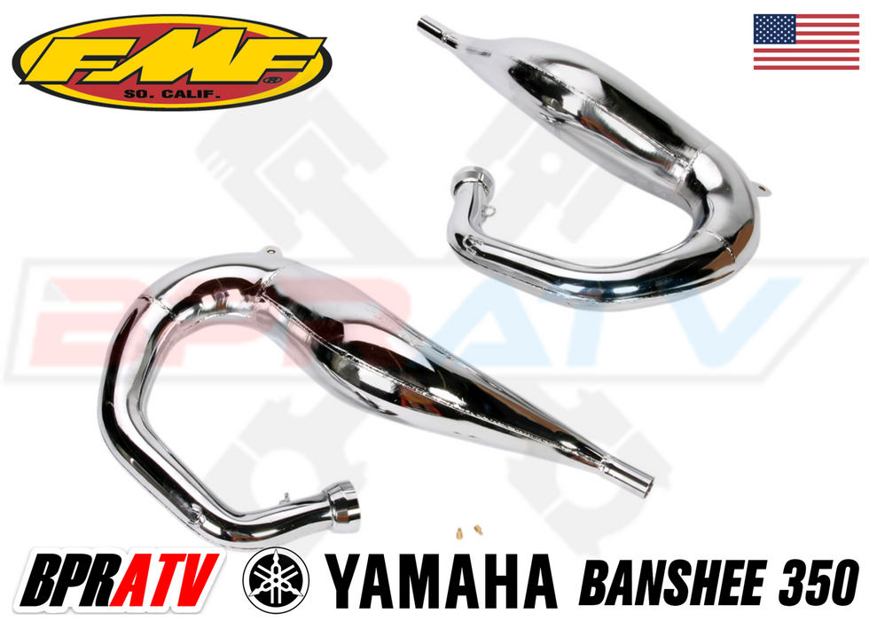 Yamaha Banshee 350 FMF Full Exhaust Fatty Pipes PowerCore 2 II Silencers Set Kit