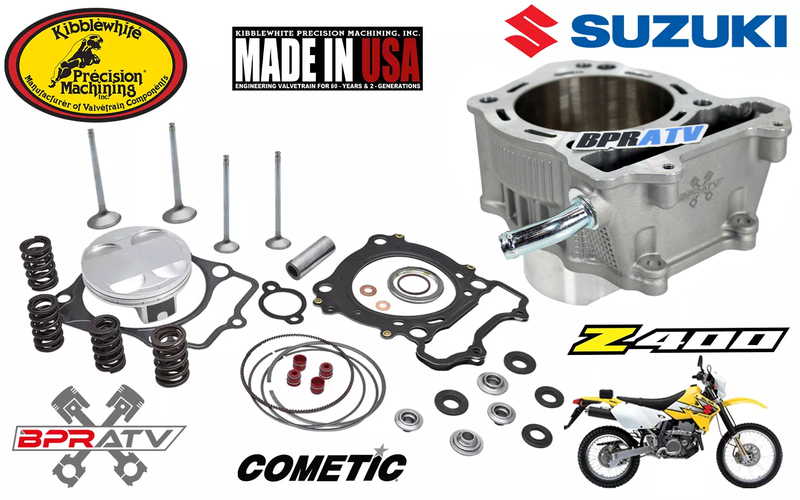 00-19 Suzuki DRZ400 KIBBLEWHITE Top End Piston Rebuild Kit Valves + Cylinder Kit