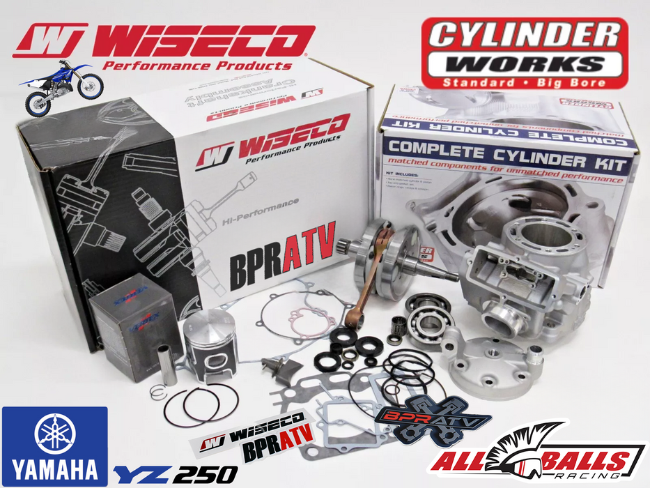 Yamaha YZ250 YZ 250 295cc 72mm Big Bore Cylinder WISECO Crank Motor Rebuild Kit