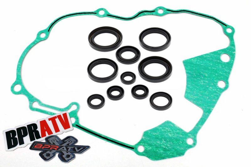 04 05 Honda TRX450R Left Side OEM Crankcase Gaskets Seals Bearings 11200-HP1-670