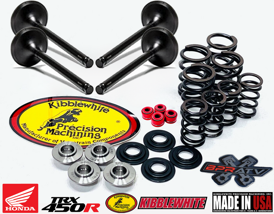 Honda TRX450R Kibblewhite Black Diamond Valves Titanium Spring Kit & Seals 04-05