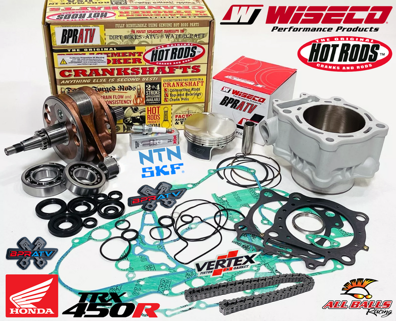 06+ Honda TRX450R TRX 450R Wiseco Piston Stock Cylinder Crank Engine Rebuild Kit