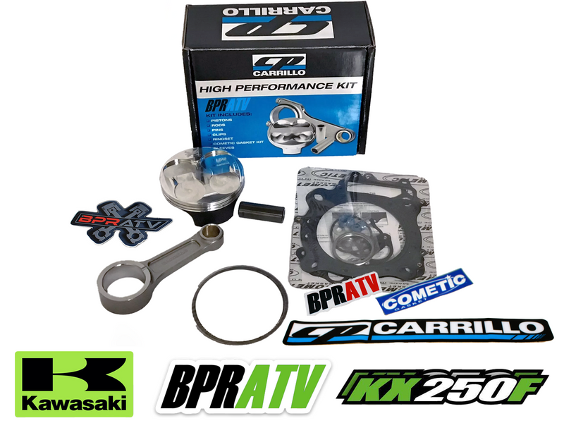 04-09 Kawasaki KX250F KX 250F 77mm CP RACE Piston Cometic Gaskets Carrillo Rod
