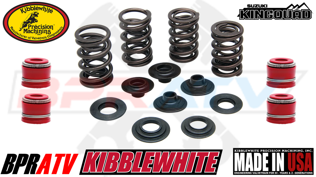 05-24 Suzuki KingQuad 700 LTA750 Kibblewhite Valves Springs Spring Kit RED Seals