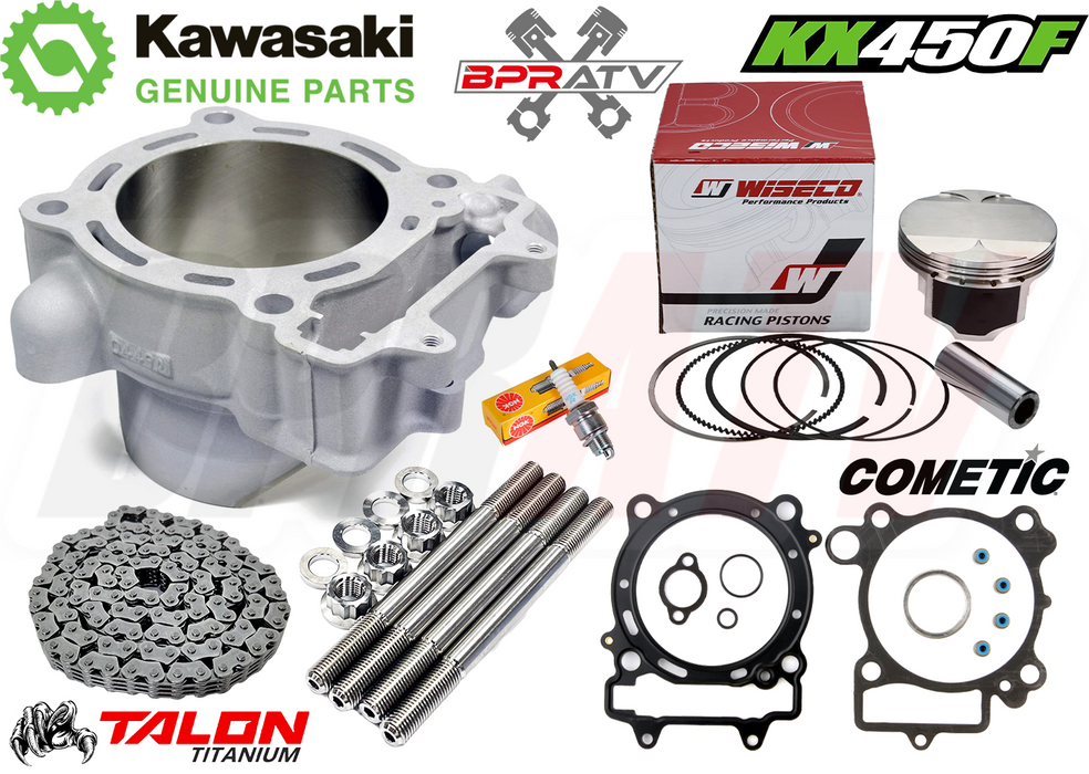 2008 KX450F KX 450F 96mm OEM Cylinder Wiseco Piston Cometic Top End Rebuild Kit