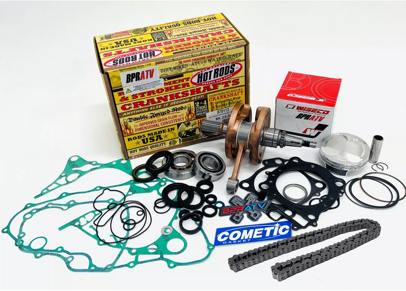 06+ TRX 450R 450ER Complete Motor Engine Rebuild Hot Cams Valves Stock Bore Kit!