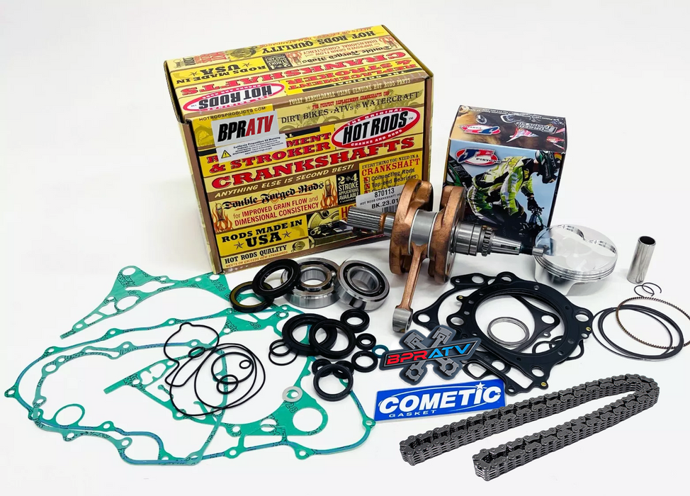 06+ Honda TRX450R TRX 450R Hot Rods Crank 96mm JE 12.8:1 Piston Gaskets Rebuild