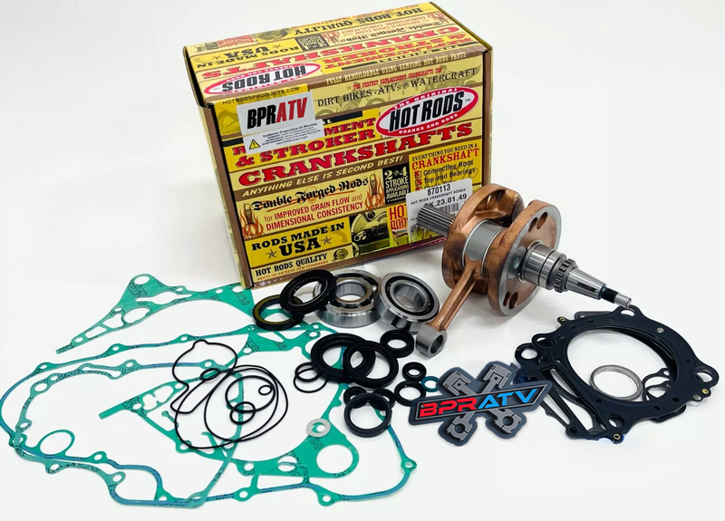 New Hot Rods Crankshaft Rebuild Kit TRX450R TRX450ER '06-14 SKF Bearings Gaskets