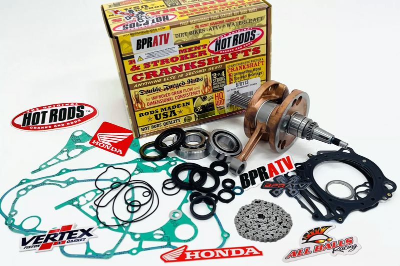 New Hot Rods Crankshaft Rebuild Kit TRX450R TRX450ER '06-14 SKF Bearings Gaskets