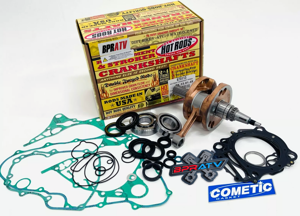 06+ Honda TRX450R TRX 450R Hot Rods Crank 96mm JE 12.8:1 Piston Gaskets Rebuild