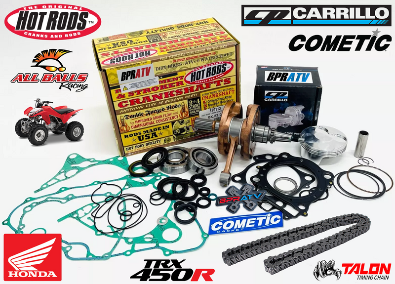 06+ Honda TRX450R TRX 450R Hot Rods Crank 96mm CP 13.5 Piston Gasket Rebuild Kit