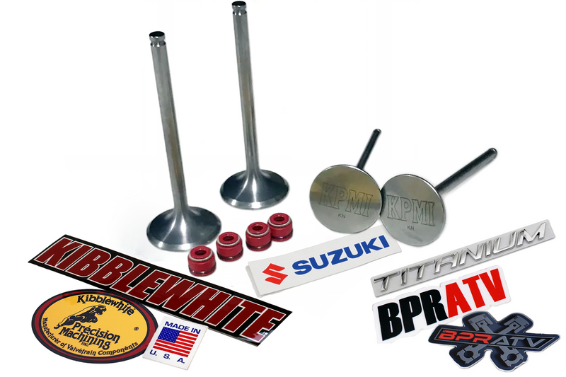 07-24 RMZ250 RMZ 250 Kibblewhite Titanium Intake Exhaust Valves Red Viton Seals