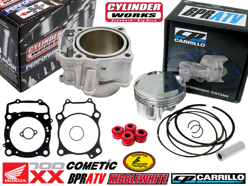 Honda TRX700XX TRX 700XX 102mm Stock Bore Cylinder CP Piston Top End Rebuild Kit