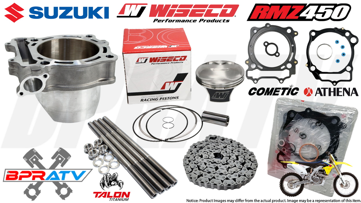 08-12 RMZ450 RMZ 450 96mm Stock Bore Cylinder WISECO Piston Top End Rebuild Kit