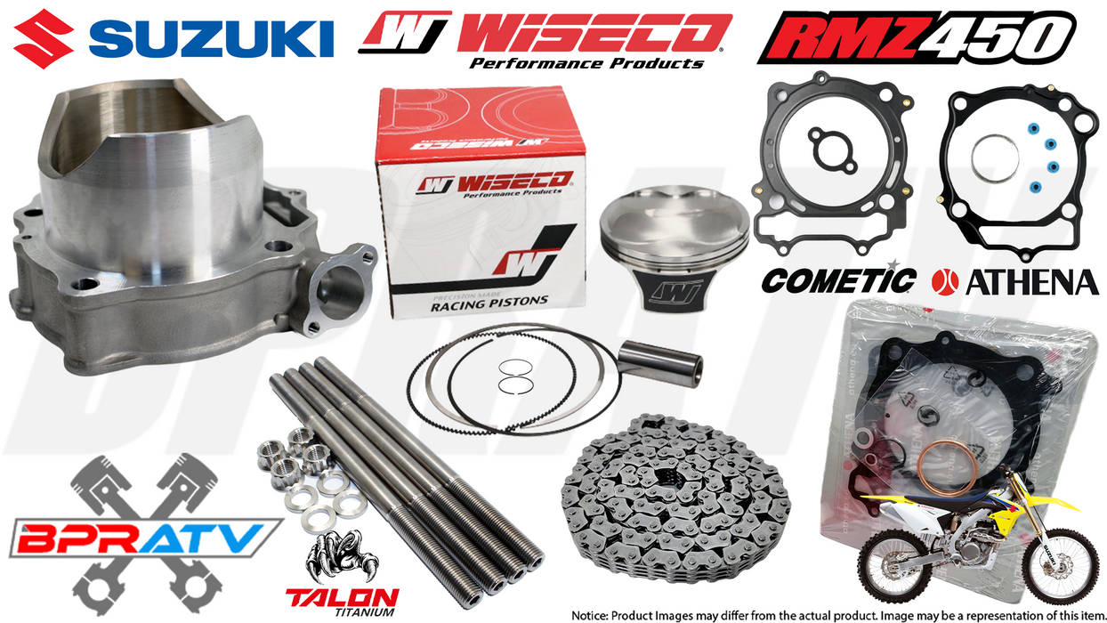 08-12 Suzuki RMZ450 RMZ 450 12.5:1 WISECO Piston Stock Bore Cylinder Top End Kit