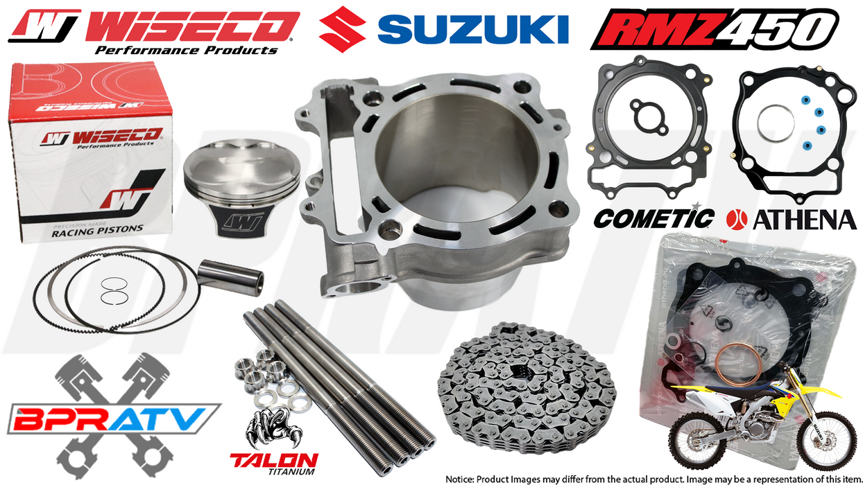 08-12 Suzuki RMZ450 RMZ 450 12.5:1 WISECO Piston Stock Bore Cylinder Top End Kit