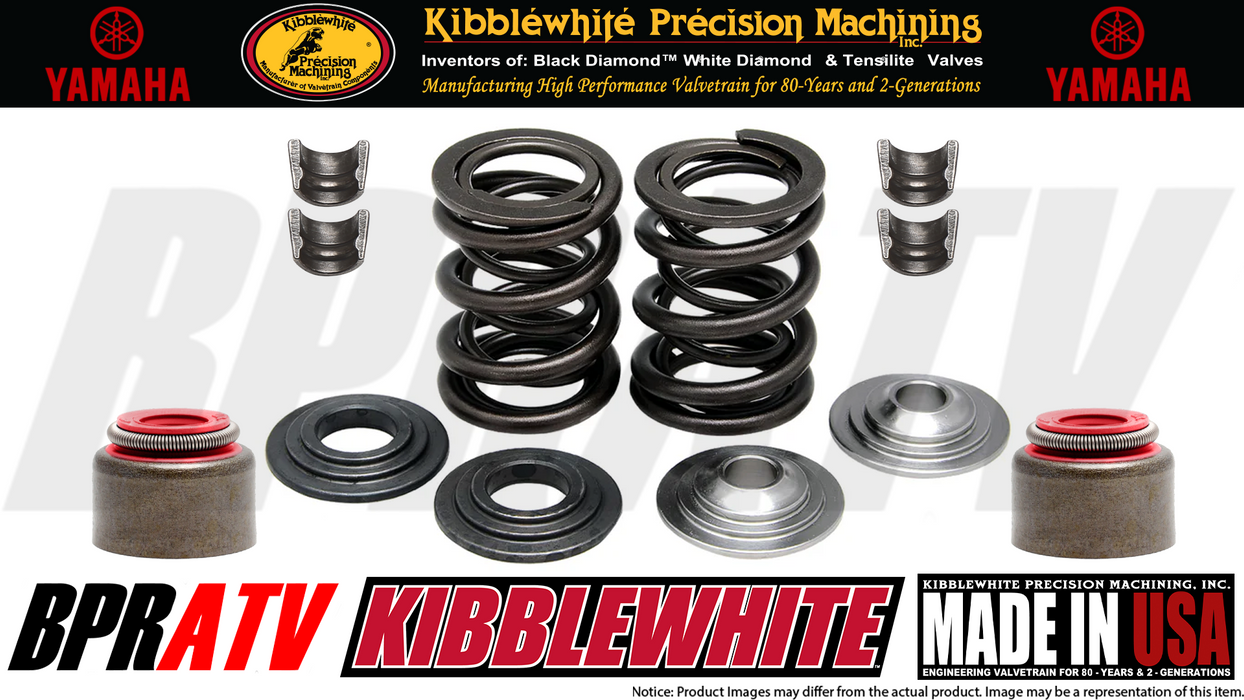 Kibblewhite Titanium Racing Spring Kit Yamaha Raptor 250 Springs Retainers Seals