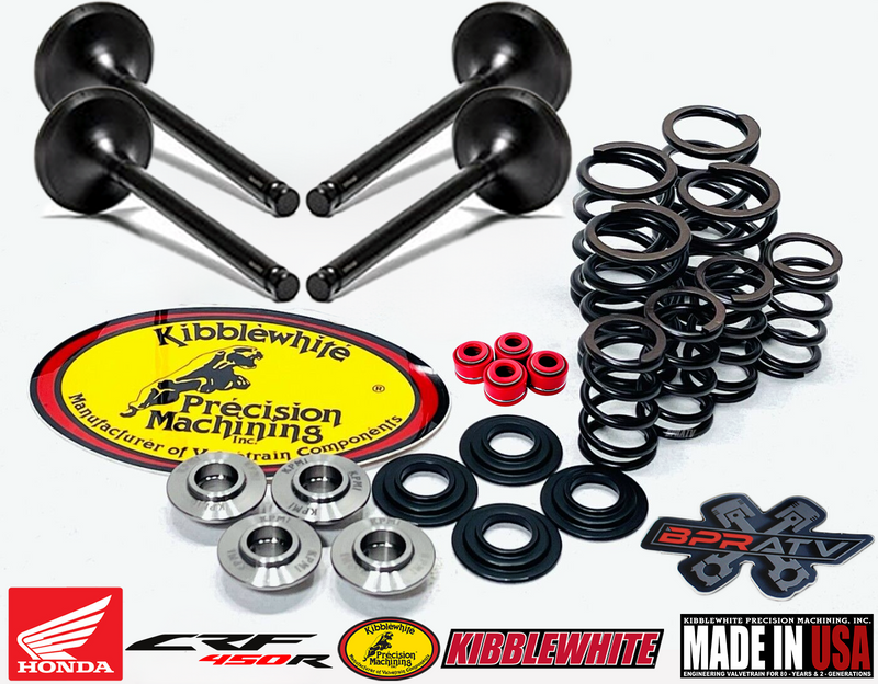 09-12 CRF450R CRF 450R Kibblewhite Valve Set Titanium Spring Kit RED Viton Seals