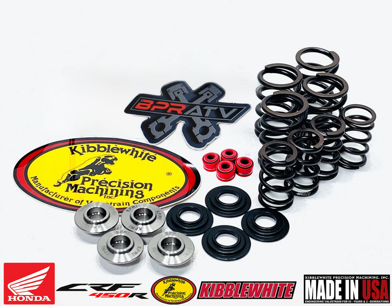 09-12 CRF450R CRF 450R Kibblewhite Valve Set Titanium Spring Kit RED Viton Seals