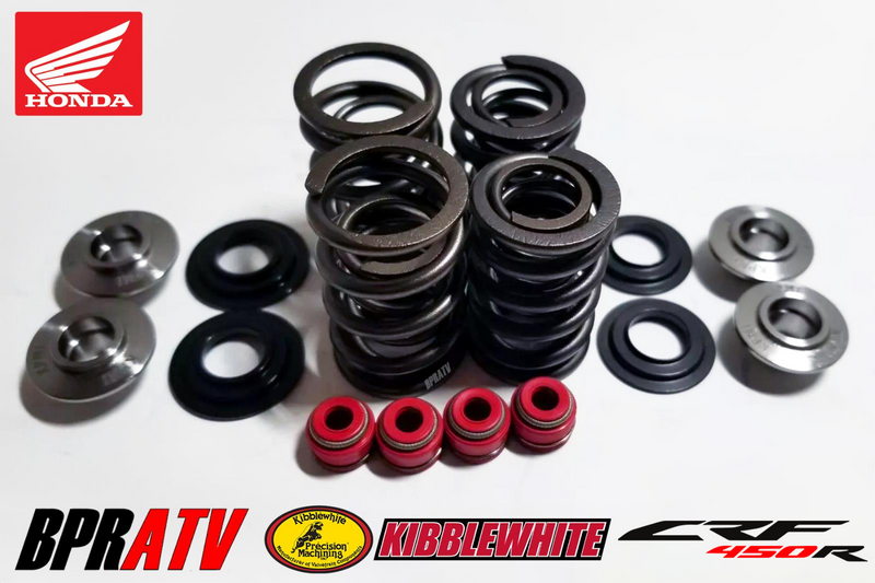 09-12 CRF450R CRF 450R Kibblewhite Valve Set Titanium Spring Kit RED Viton Seals