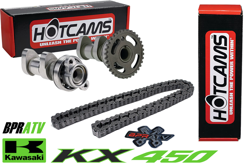 Kawasaki KX450F 2006-2008 Hot Cams Stage 2 Camshafts + Timing Chain Upgrade Kit