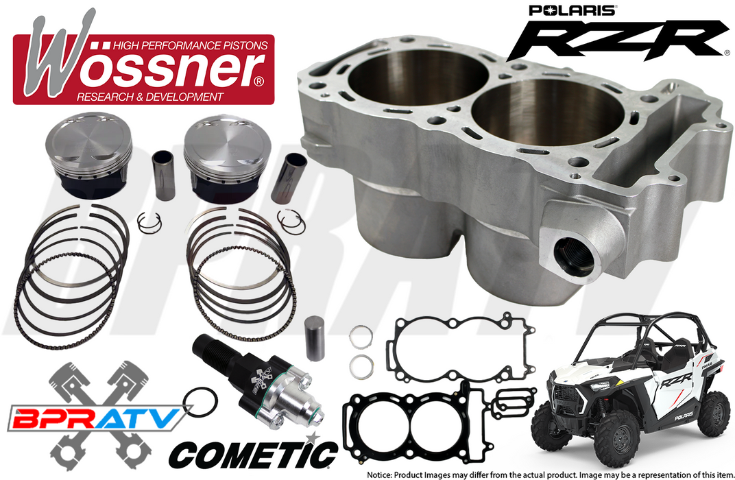 2014 RZR4 900 98mm Big Bore Cylinder Wossner Pistons Cometic Top End Rebuild Kit