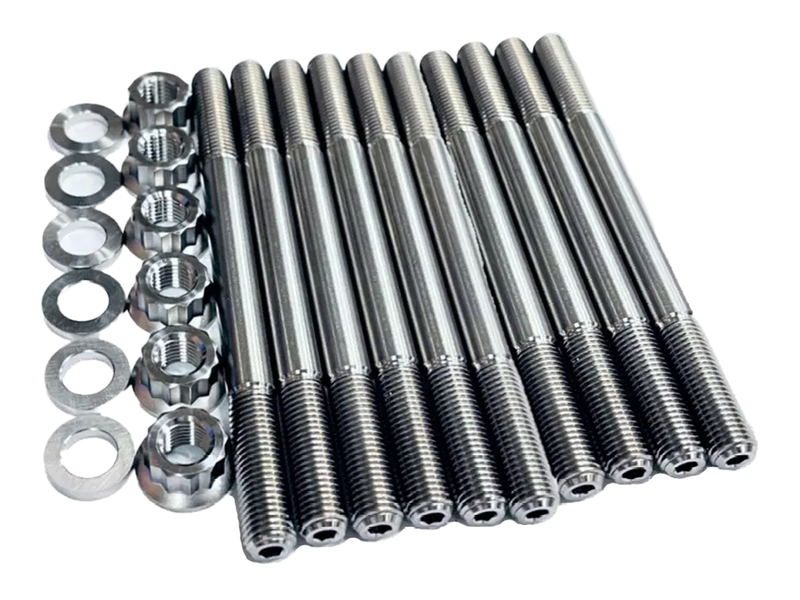 YZFR6 YZF R6 Ti Cylinder Head Studs TITANIUM Head Stud Bolt 12 Pt Nut Kit Set