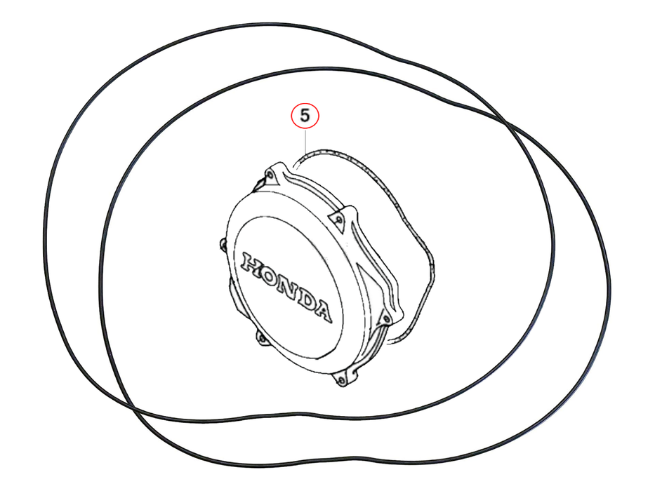 Honda TRX450R 450R Clutch Cover Basket Gasket O-Ring Seal 11352-HP1-670 Set of 2