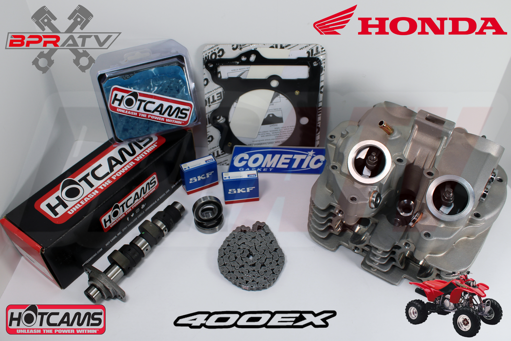 TRX400EX 400EX Assembled Cylinder Head Stage 2 Hot Cams Chain & 87 88 89 Cometic