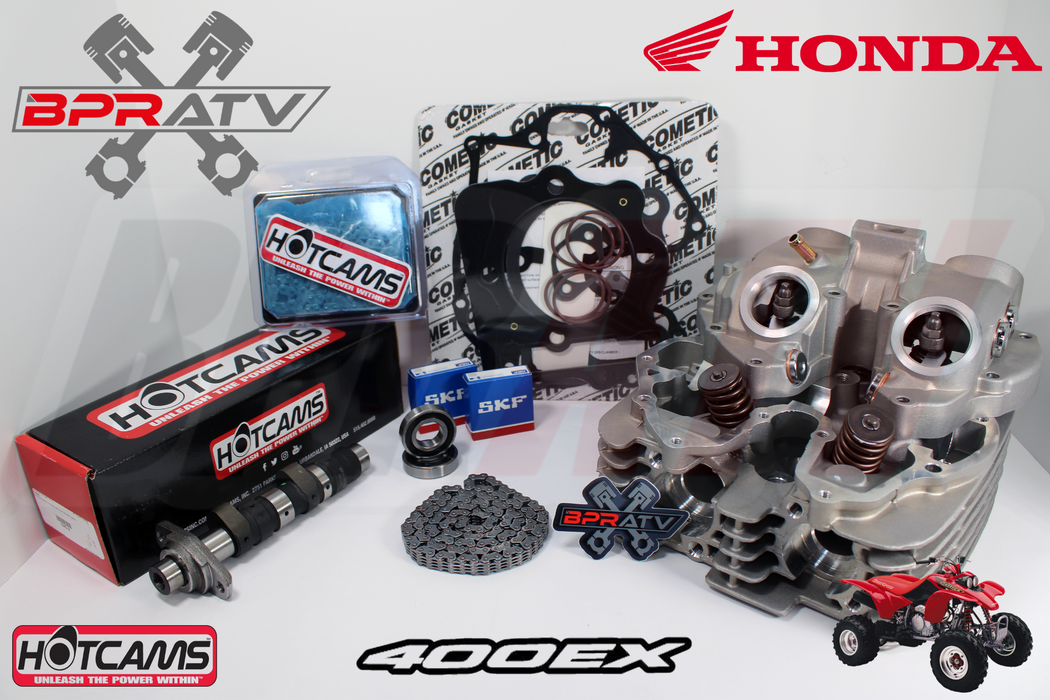 Honda TRX400EX Assembled Cylinder Head Stage 2 Hot Cams Chain Cometic Gasket Kit