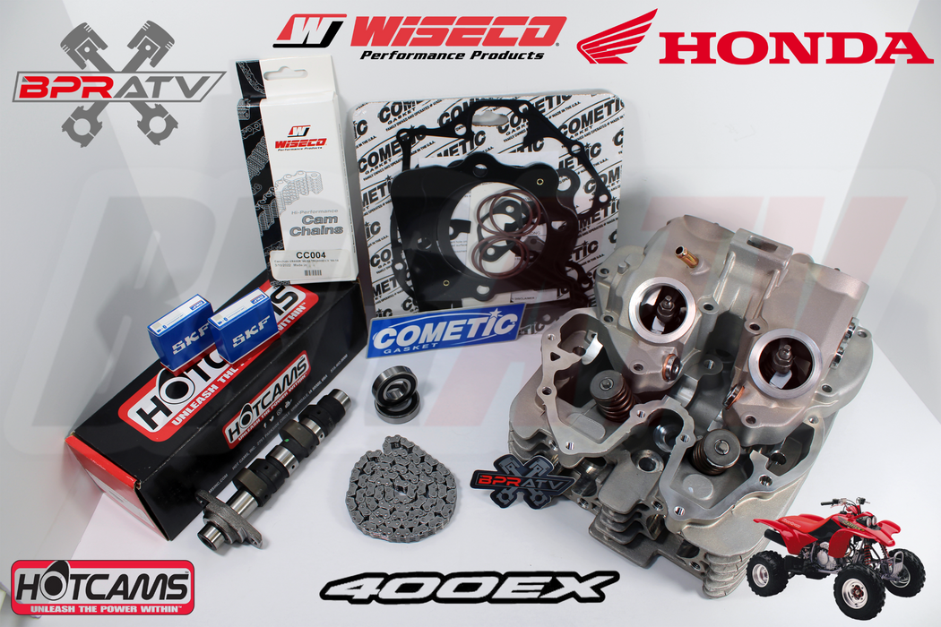 TRX400EX 400EX Cylinder Head Stage 2 Hot Cams WISECO Chain Stock Cometic Gasket