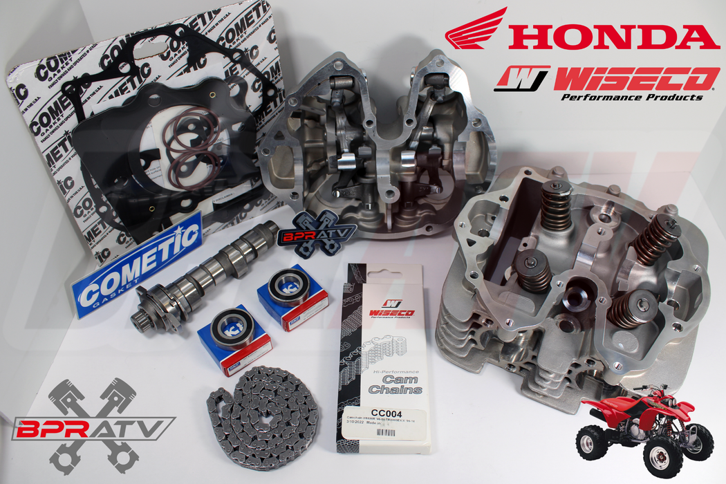 400EX 400X XR400R Cylinder Head Stage 2 Hot Cams WISECO Chain & 87 88 89 Cometic