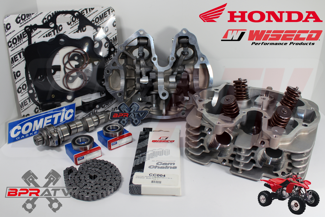 400EX 400X XR400R Cylinder Head Stage 2 Hot Cams WISECO Chain & 87 88 89 Cometic