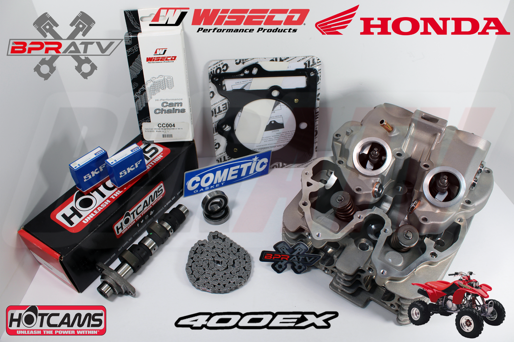 400EX 400X XR400R Cylinder Head Stage 2 Hot Cams WISECO Chain & 87 88 89 Cometic