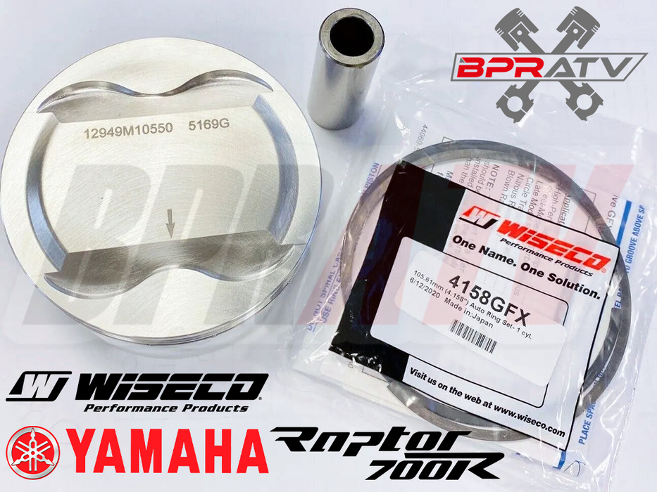 19+ Yamaha Grizzly 700 102mm Stock Bore Wiseco 10:1 Piston Cometic Gasket Seals