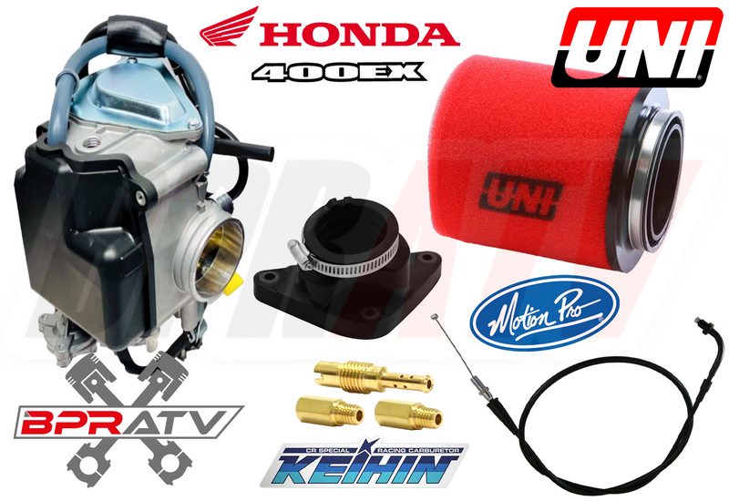 Best Honda TRX400EX 400X Carburetor Replacement Kit UNI Filter Pro Cable Jet Kit