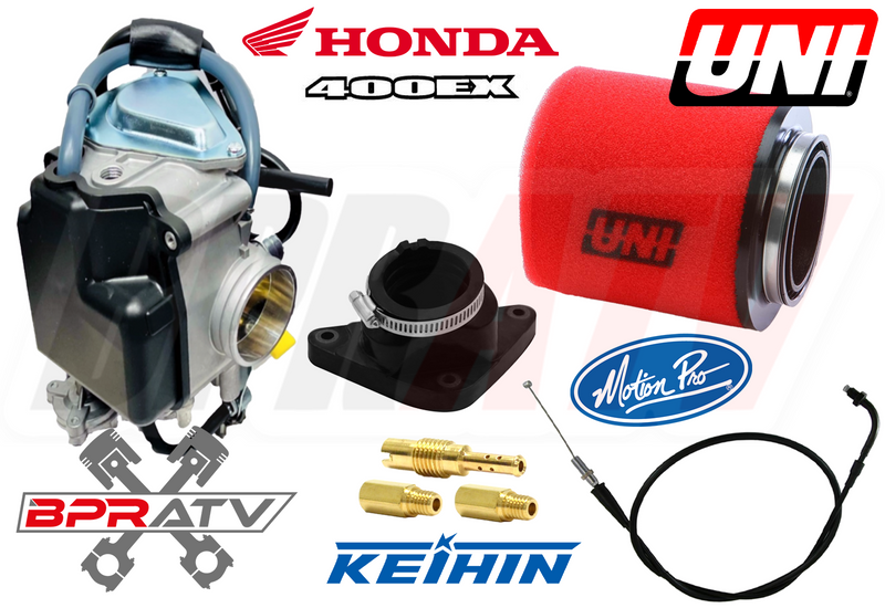 Best Honda TRX400EX 400X Carburetor Replacement Kit UNI Filter Pro Cable Jet Kit