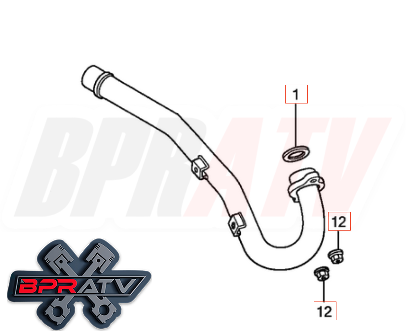 21-25 Honda CRF450RL CRF 450RL Titanium Head Exhaust Studs Nuts Bolt Gasket Kit