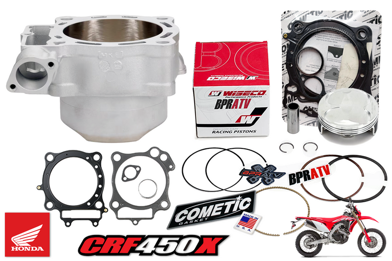 19+ CRF450X CRF 450X Stock Bore Cylinder Wiseco Piston Top End Rebuild Parts Kit