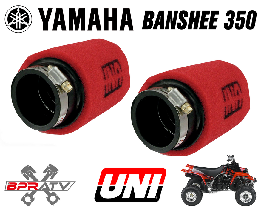 Yamaha Banshee CUB 6" UNI FOAM Air Filter Pods 2.25" Flange PWK 33mm 34 35mm36mm