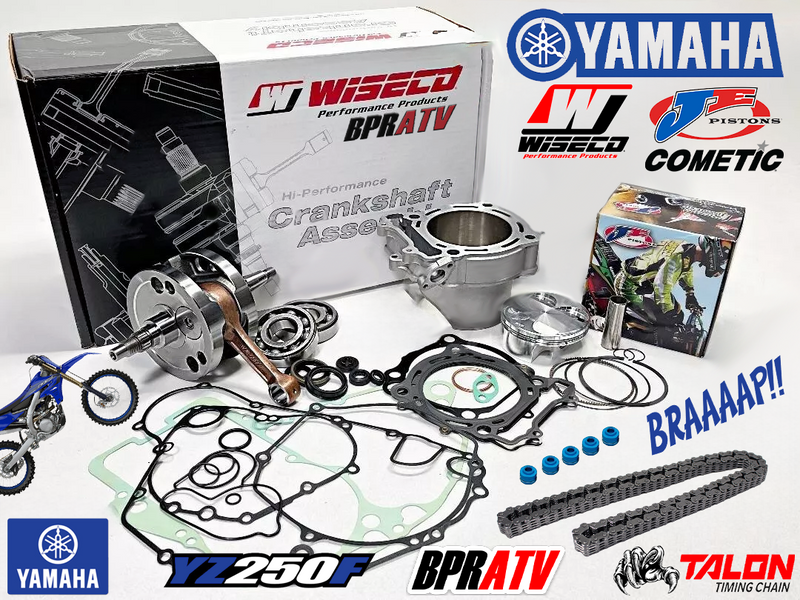 05-13 Yamaha YZ250F YZ 250F 77 Cylinder JE Piston Wiseco Crank Motor Rebuild Kit