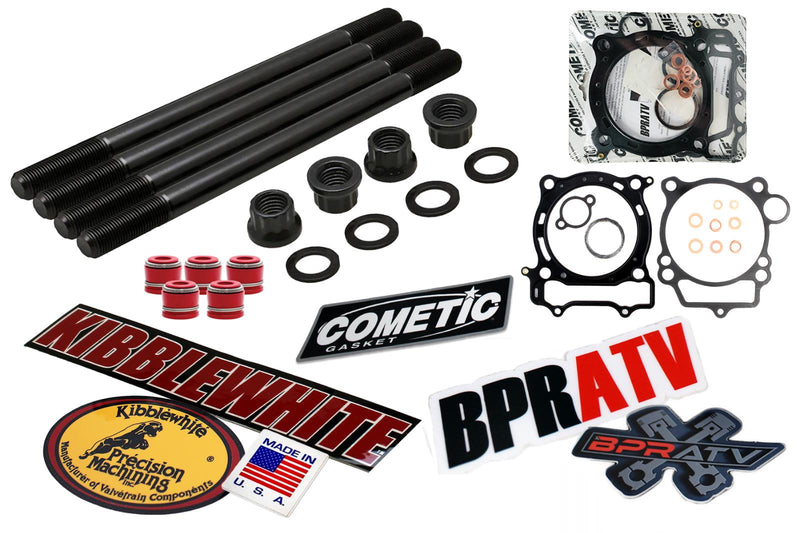 Yamaha YFZ450 Kibblewhite ARP Style Head Stud Kit Cometic Gasket RED Viton Seals