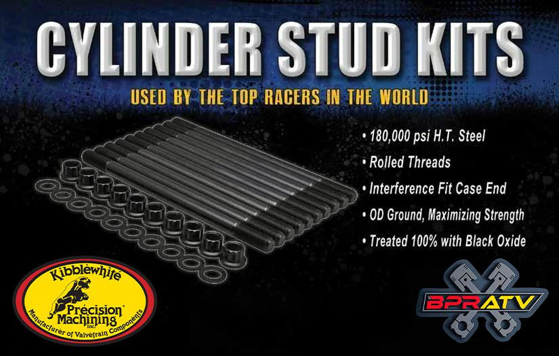 LTZ400 DRZ400 KFX400 Kibblewhite Head Stud Kit Heavy Duty Cylinder Bolts Upgrade